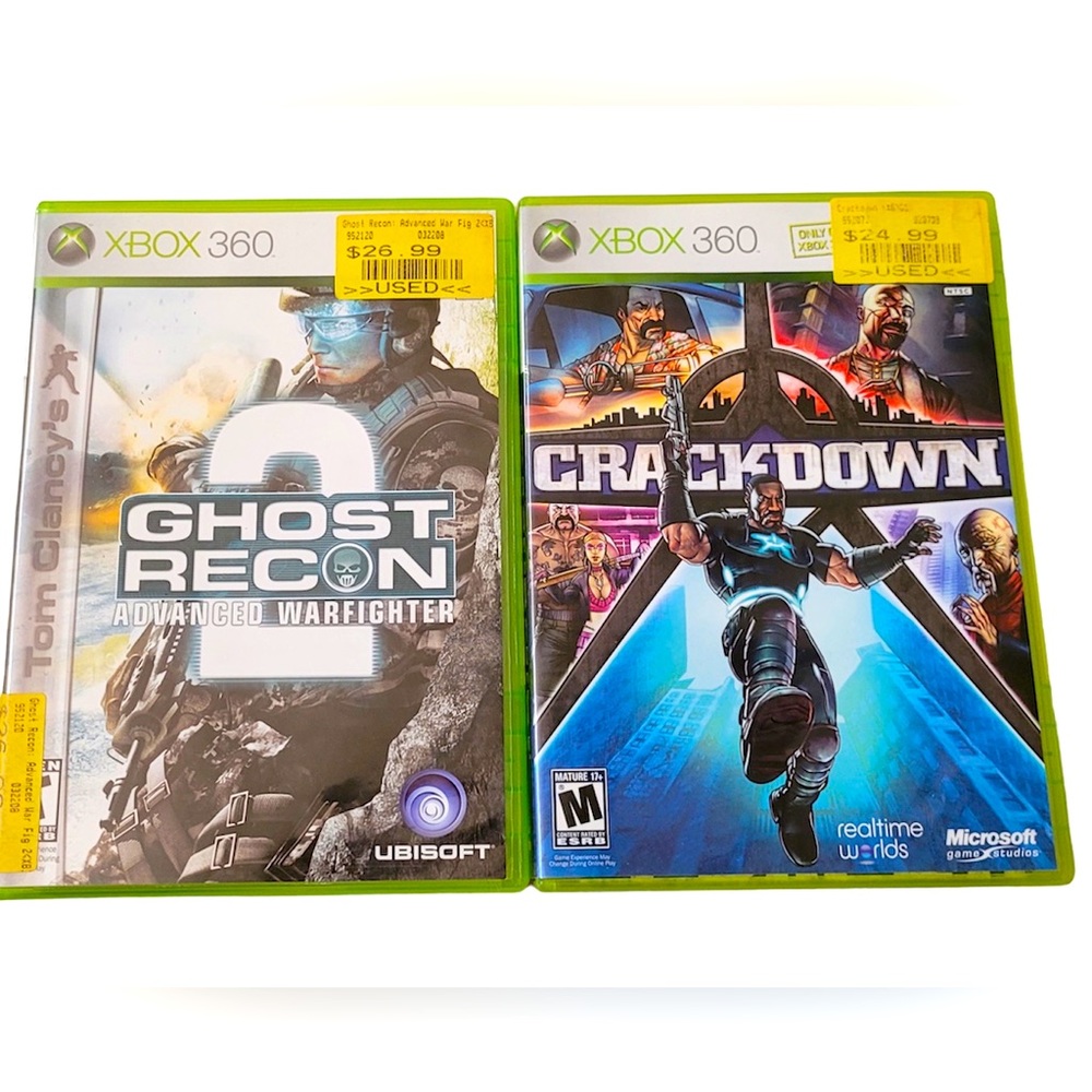 XBOX 360 Games Lot of 2: Crackdown, Tom Clancy’s Ghost Recon Advanced Warfighter